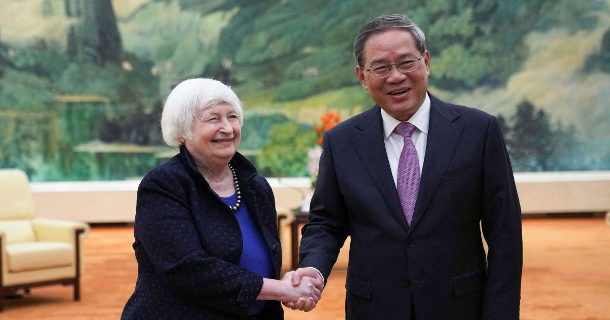 Li Qiang meets with US Treasury Secretary Yellen in Beijing