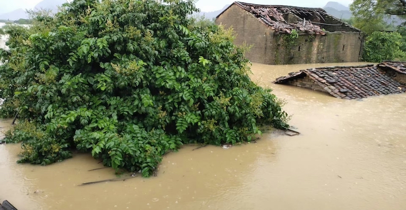 Continuous heavy rain in many places in southern China, and the Beijiang River has seen a major flood again in two years.